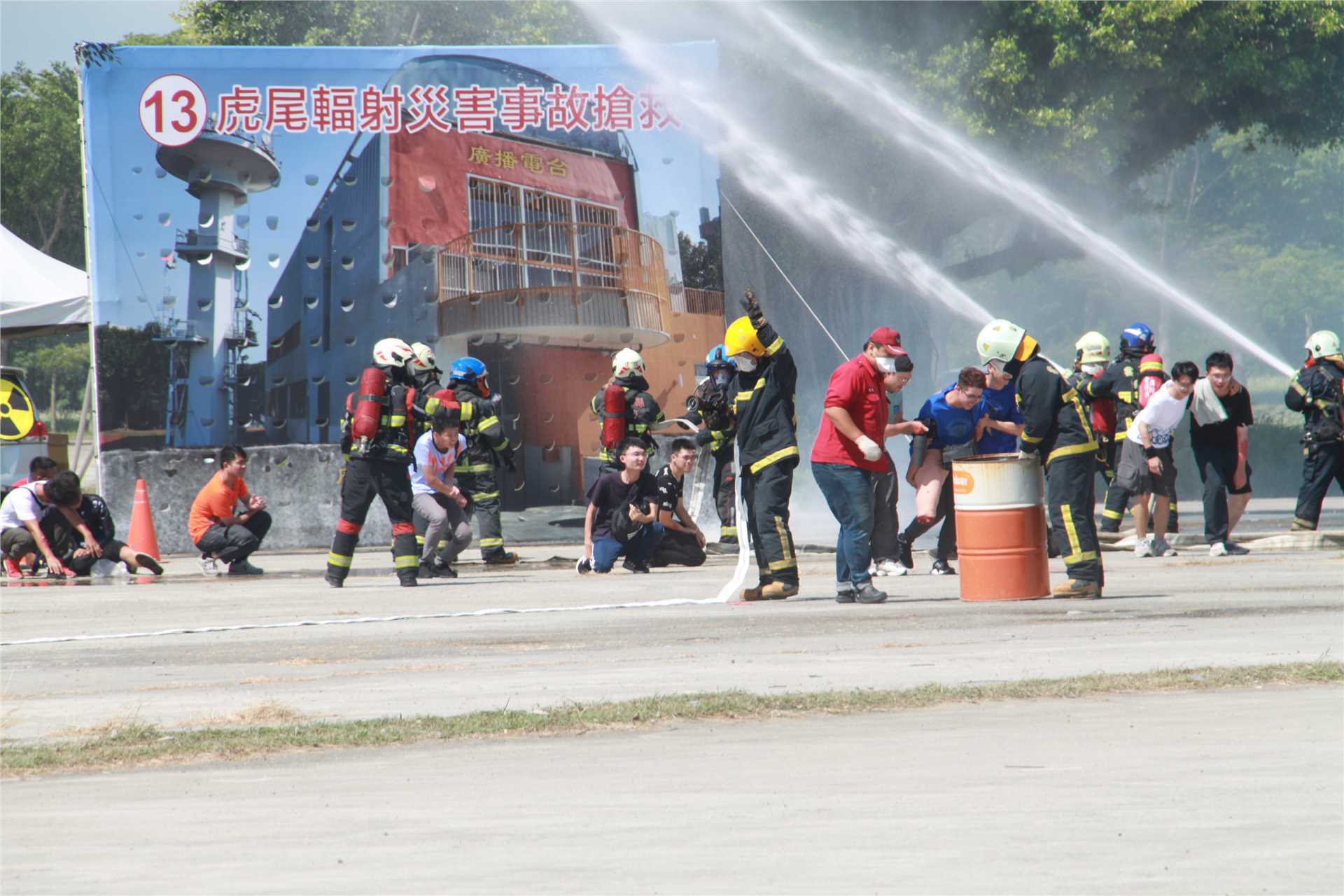 Wartime radiation disaster rescue drill