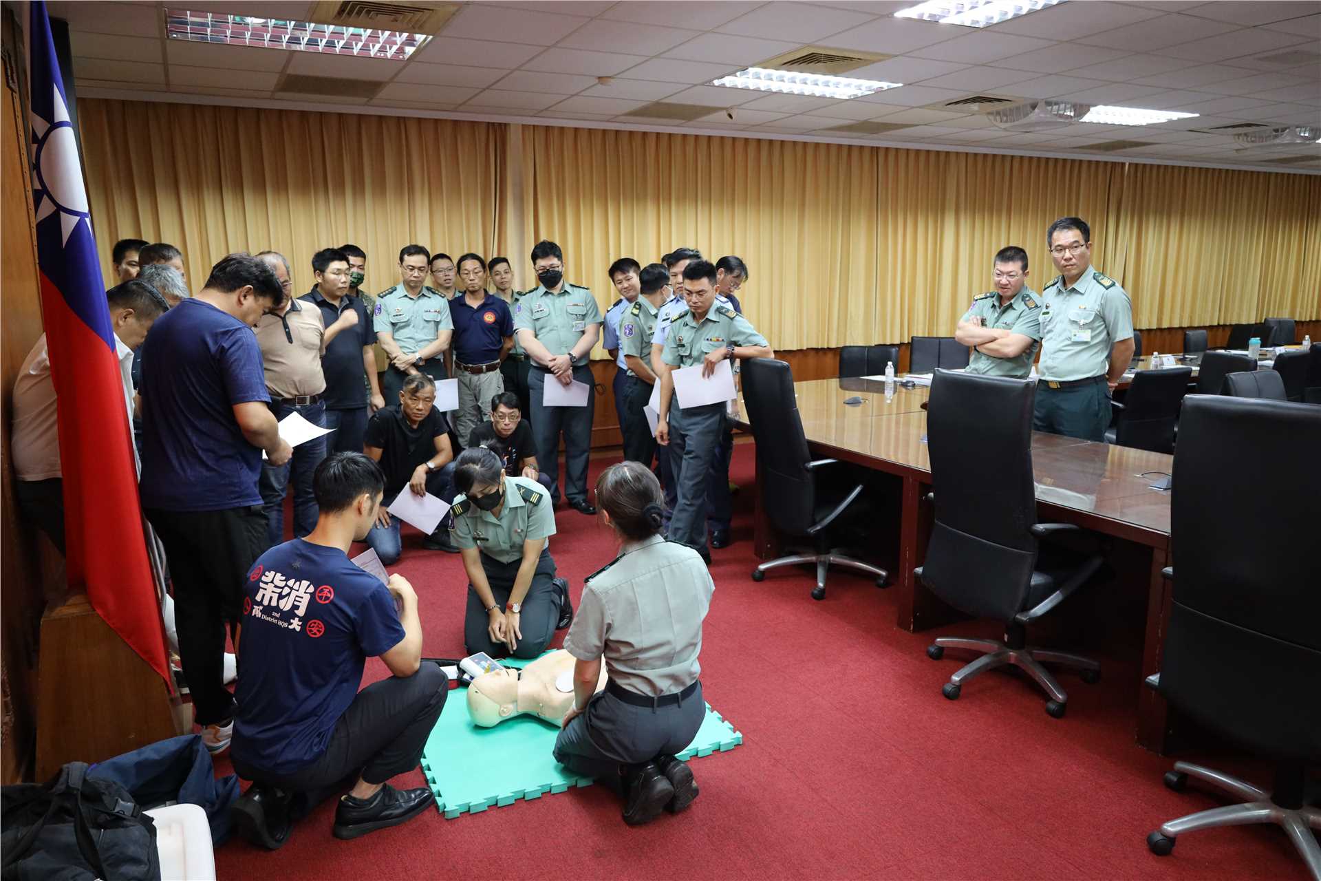 Trainees participating in the practical skills examination.