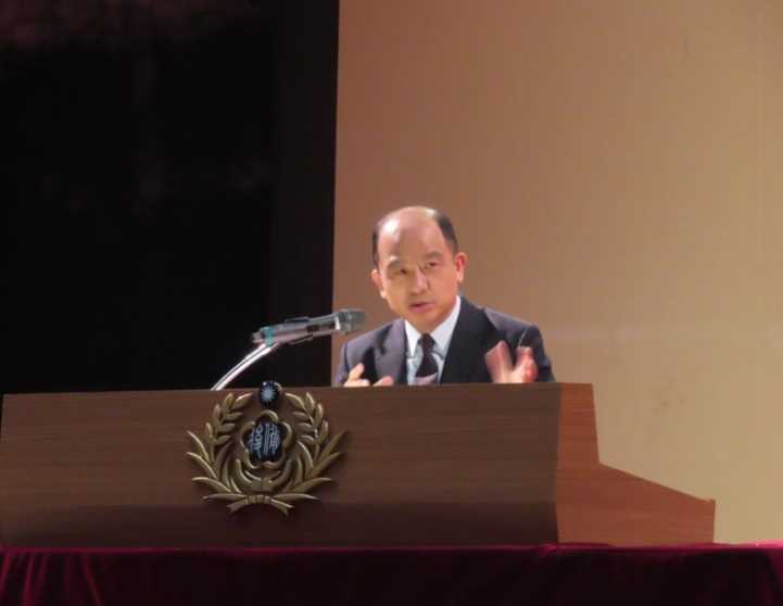 Mr. Pai Chieh-lung, the Director-General of the All-Out Defense Mobilization Agency, delivers the opening speech.